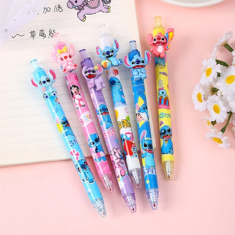 

36PCS/ лот KAWAII стежка пресса гель Пен мило 0,5 мм черные чернила подпись ручки канцелярские принадлежности подарок школьные письменные принадлежности