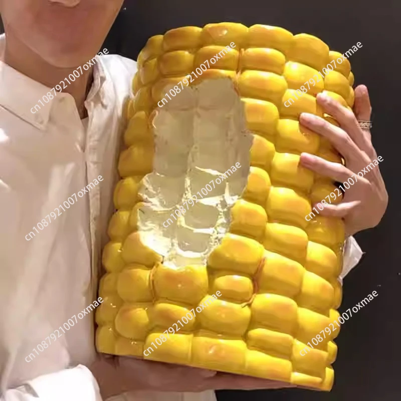 

Corn Stool Trendy Home Burger Stool Chair Corn Cob Ornament Resin Low Stool Decoration
