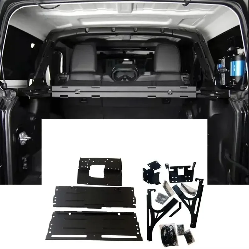 Black Aluminum Alloy Rear Trunk Foldable Storage Rack Tailgate Table Bracket for wrangler JL 2018+ JL1167