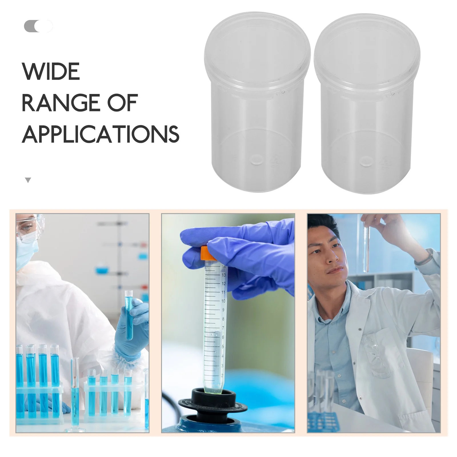 

20 Pcs Sample Cups Urine Pee Disposable Specimen Collection Container Medical Containers Plastic Sampling with Lid