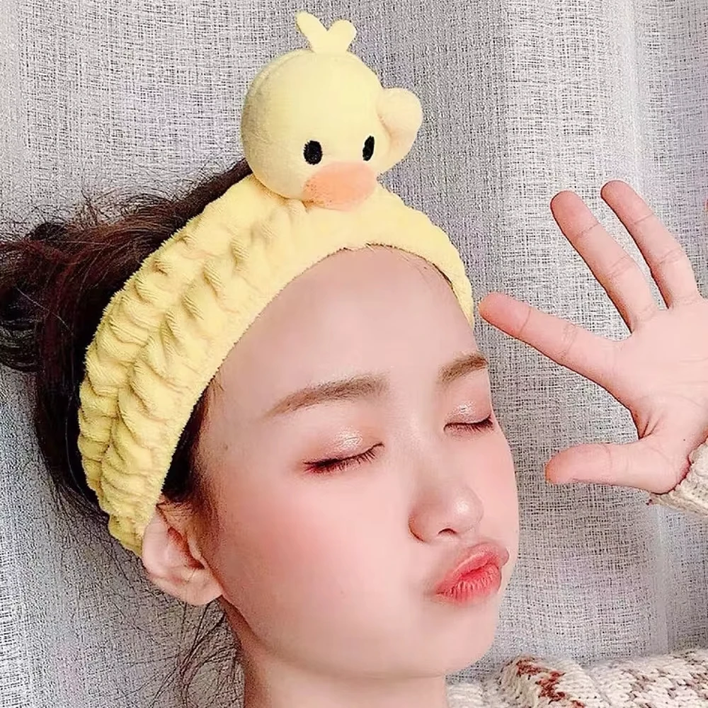 Wash Face Headband Kid Headdress Little Yellow Duck Makeup Hair Holder Skincare Gift Hairband Women Lady Girl Hair Accessory