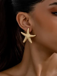 1 pair of summer Sea Tie classic ins Wind starfish stud earrings