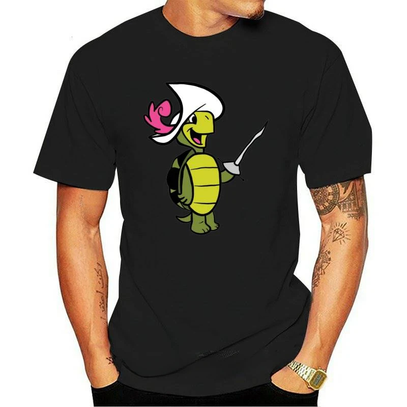 Touche للرجال السلاحف حنا باربيرا ملصق الكرتون ، مروحة تي شيرت ، harjaha الملابس المتضخم