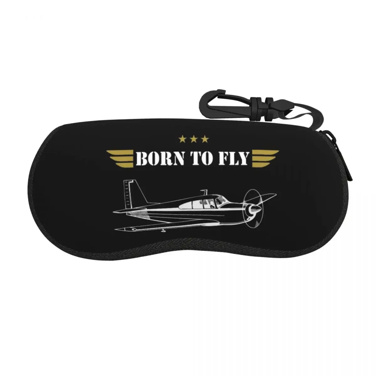 Born To Fly Single Airplane Glasses Case Waterproof Aviation Airport Glasses Storage Box Vintage Eyewear Container