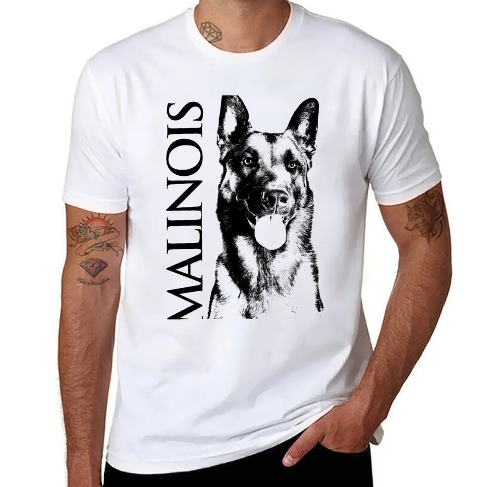 Malinois - Belgian shepherd -Mechelaar -Maligator T-Shirt blue lock plus size tops oversized t shirts for men