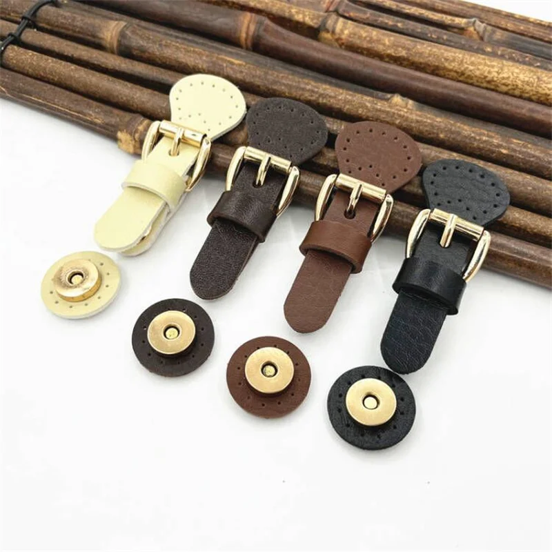 Golden Buckle Genuine Leather Replacement PU Strap For Wrislet KeyChain 2pcs accesorios de costura