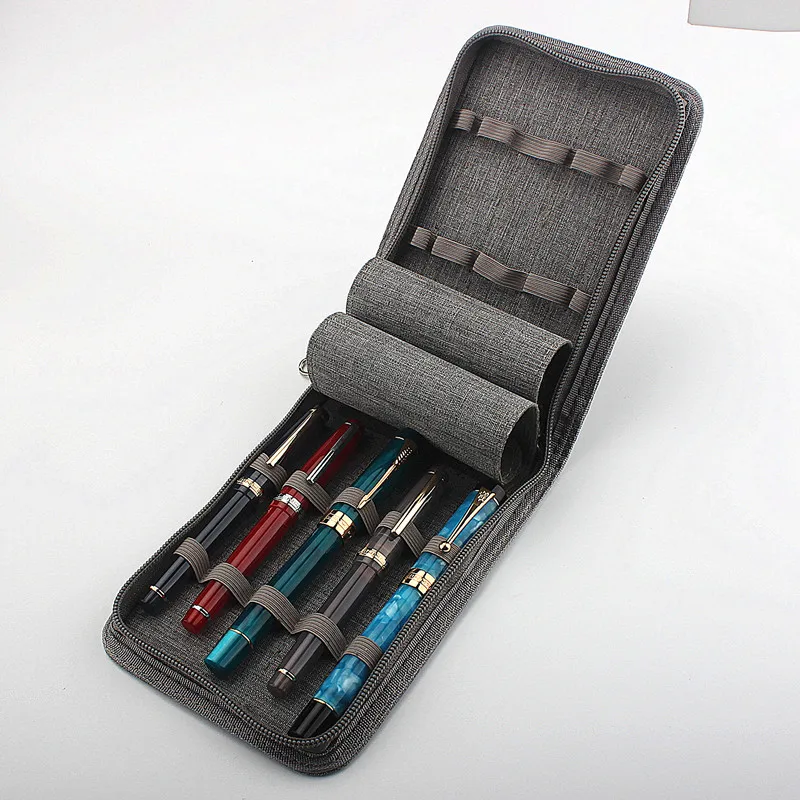 10/24 Slots Storage JINHAO Fountain Pen Case, Canvas Pen Holder Display Pouch Bag Storage Large Capacity Waterproof Office Style