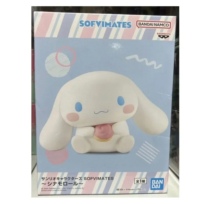 In Stock Original Bandai Sanrioed Cinnamoroll Anime Action Figures Collection Ornaments Figure Toys Birthday Gift PVC