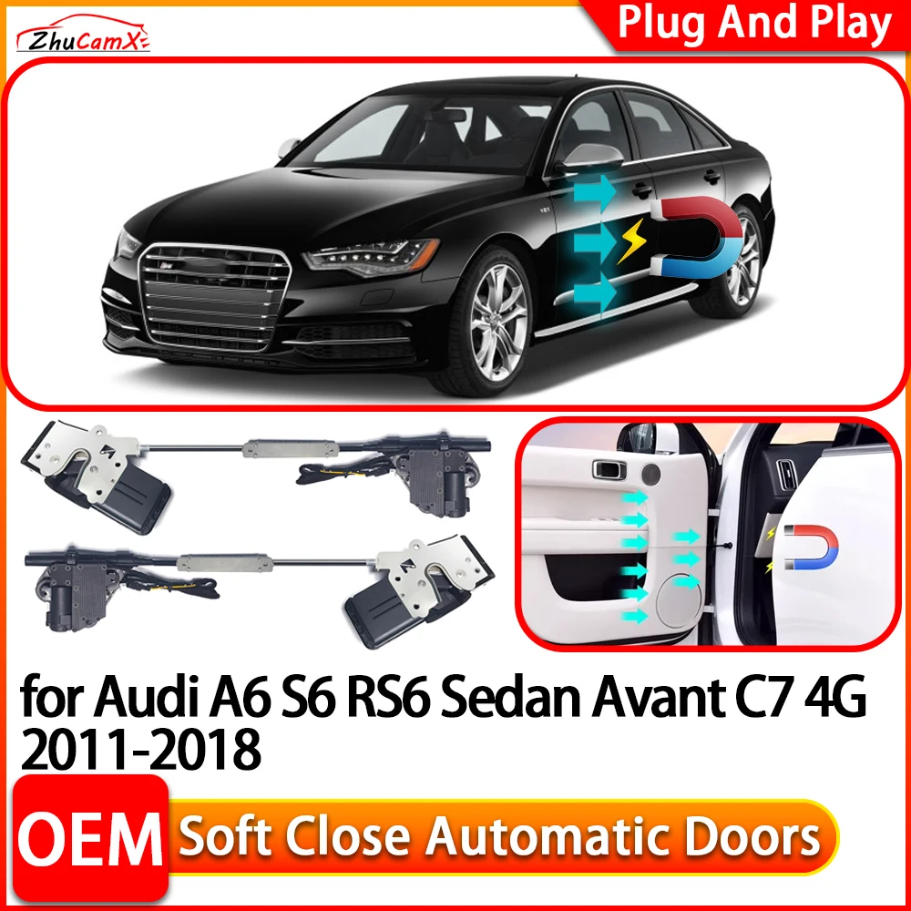

for Audi A6 S6 RS6 Sedan Avant C7 4G Car Automatic Electric Soft Close Door Closer Power Closing Door Comfort Closing System