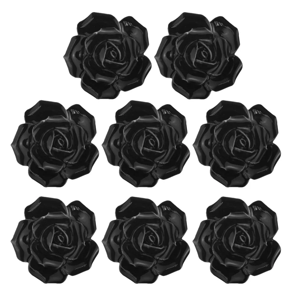 

8Pcs Rose Shaped Ceramic Drawer Knobs Cabinet Pull Handles for Bathroom Bedroom Cupboard Door Rose Cabinet Handle
