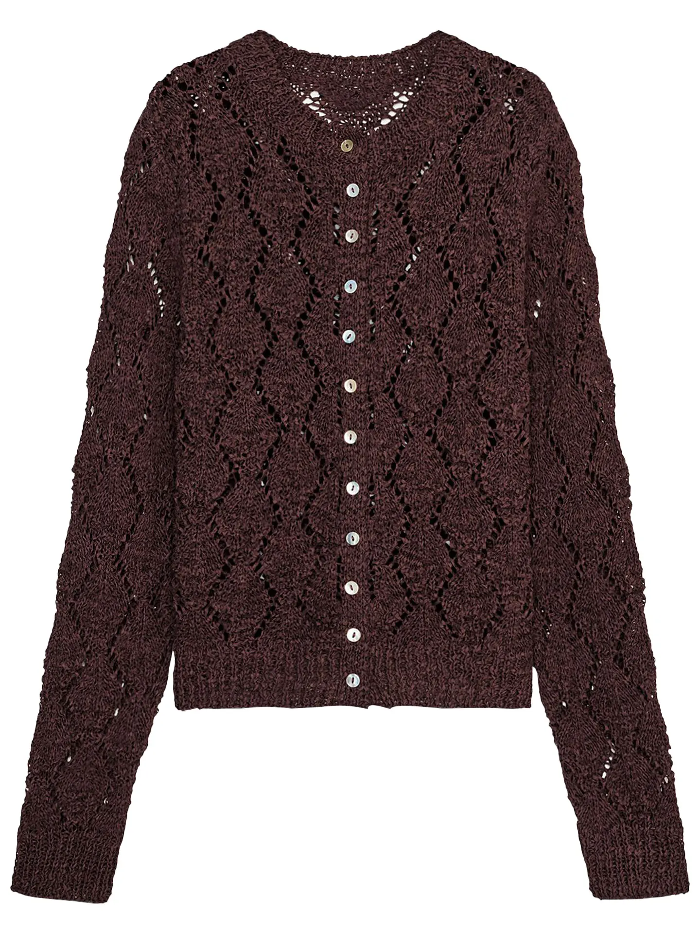 ZAPRHA Verão 2025 Tricotado Longo Sve redondo Ne Botão Único Bordado Me Outerwear Simples Ele Casual Cartão Feminino...