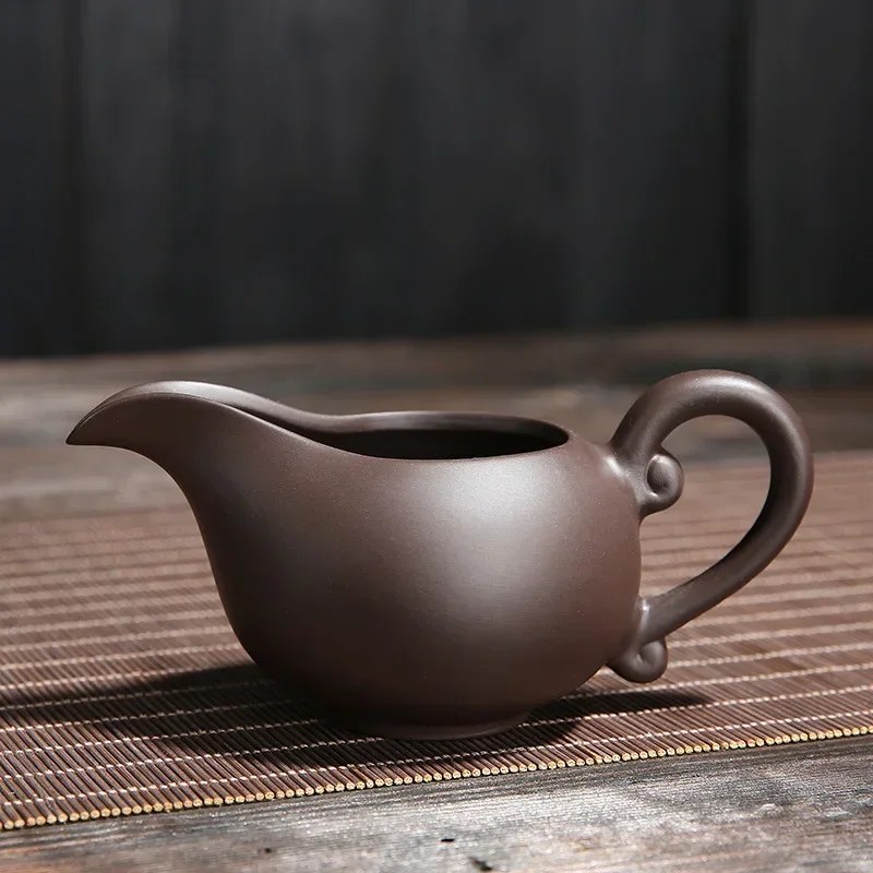 

Chinese Teaware Long Mouth Tea Jug, Yixing Zisha Teacup, Purple Sand Tea Set Accessory, fair Mug, Retro Coffee Milk Jar, Pitcher