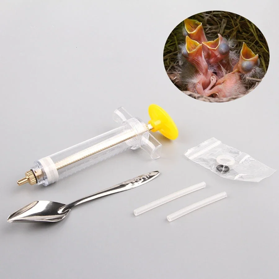 1pc Parrot Juvenile Plastic Feeding Device Hand held Parrot Needle Feeding Device