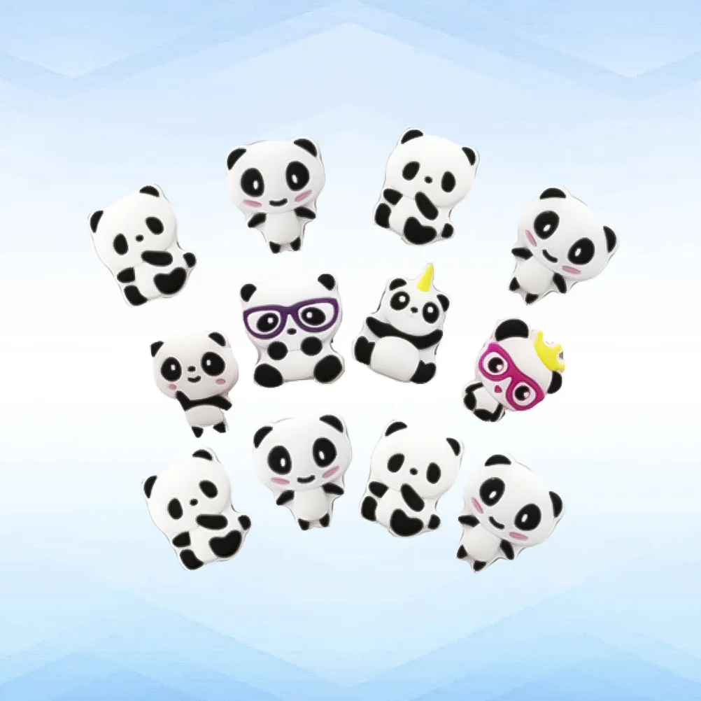 

12pcs Panda Shape Rings PVC Children Rings Adorable Decorative Jewelry Birthday Party Favors Gifts for Kids (Size L, Random