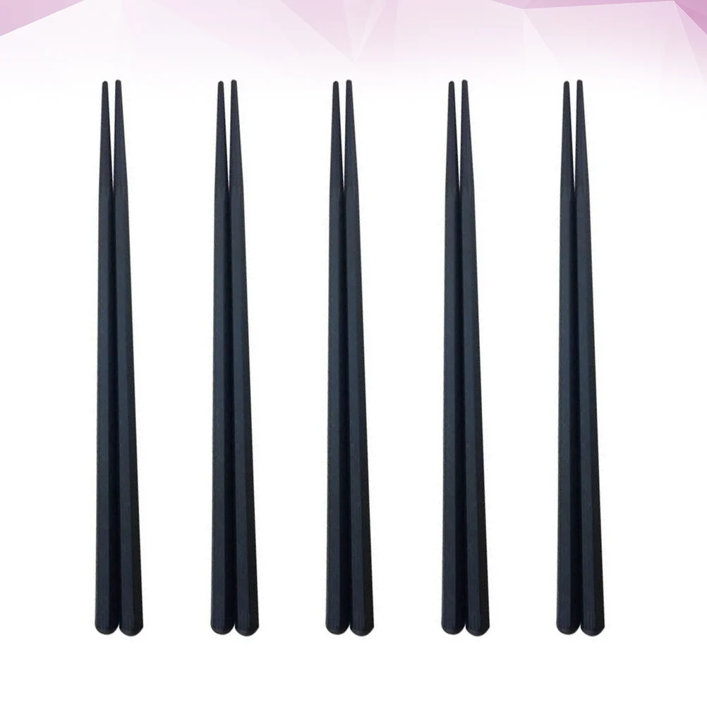 5 Pairs Hexagon Chopsticks Practical Anti-scalding Sushi Chopsticks Tableware for Home Restaurant Practical Anti-scalding Chopst