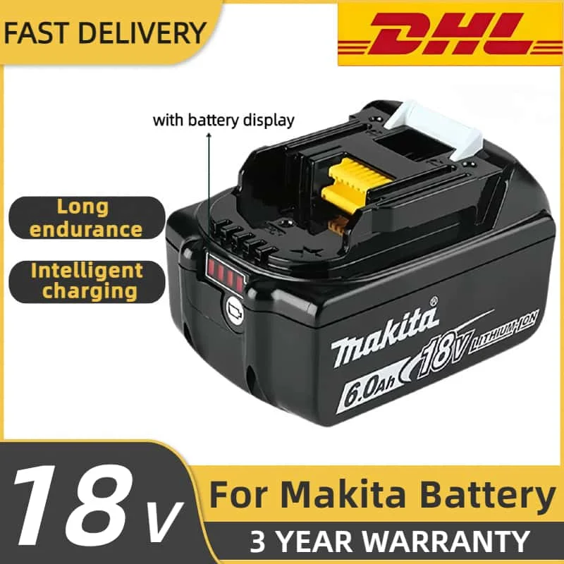 

100% Original Makita 18V tools Battery for LXT BL1830B BL1850B BL1860B BL1815 BL1830 BL1840drill Replacement 18v Batteries