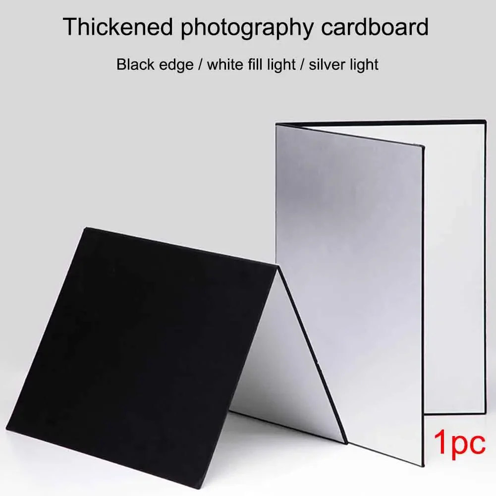 A3 Reflector Collapsible Cardboard Camera Photography Accessory Multipurpose Absorb Light Thick Reflective Paper for Photo Shoot