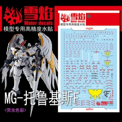 Model Decals Water Slide Decals Tool For 1/100 MG Tallgeese Fluegel EW Fluorescent Sticker Models Toys Accessories