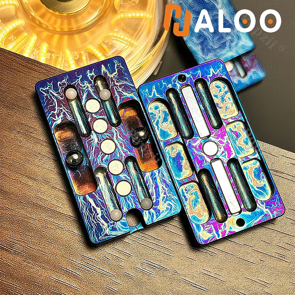 HALOO PLAYER Storm Titanium EDC Mechaniczny Magnetyczny Slider Antystresowy Zabawka do Fidgetowania Gadżety do Redukcji Stresu w Biurze Zabawki Przeciwdziałające Lękowi