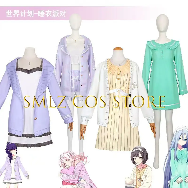 2026 Anime Akiyama Mizuki Asahina Mafuyu Shinonome Ena Yoisaki Kanade ‌ Pijama de Mujer, Vestido, Disfraz de Cosplay