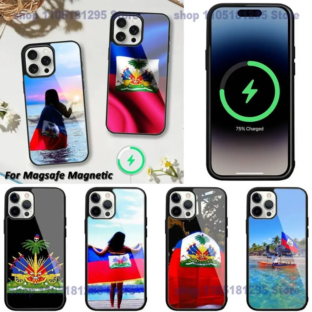 

Flag of Haiti Haitian For iPhone 17,12,11,14,13,15,16,Plus,Air,Pro,Max,E,Mini for Magsafe Magnetic Frosted Phone Case