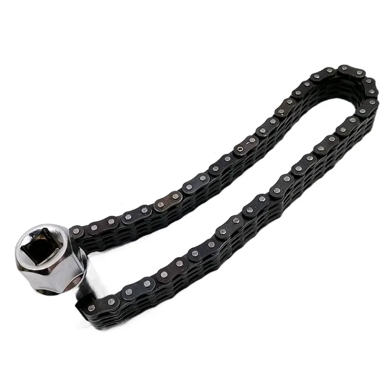 XOJOX Excavator Double Chain Oil Filter Wrench, Mobile Phone Oil Grid Filter Wrench, Oil Change Chain Disassembly Tool