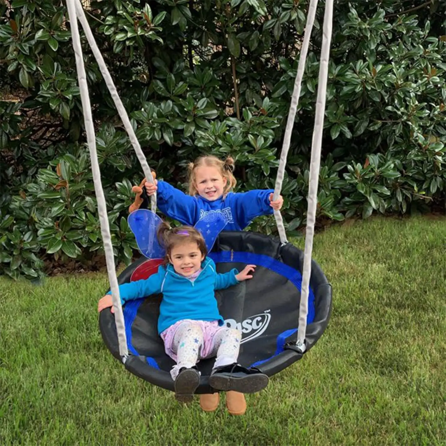 Fun All Mighty Metal A-Frame Kids Swing Set with 10 Child Capacity Outdoor Backyard Home Playground with Slide and 5 Swing Types