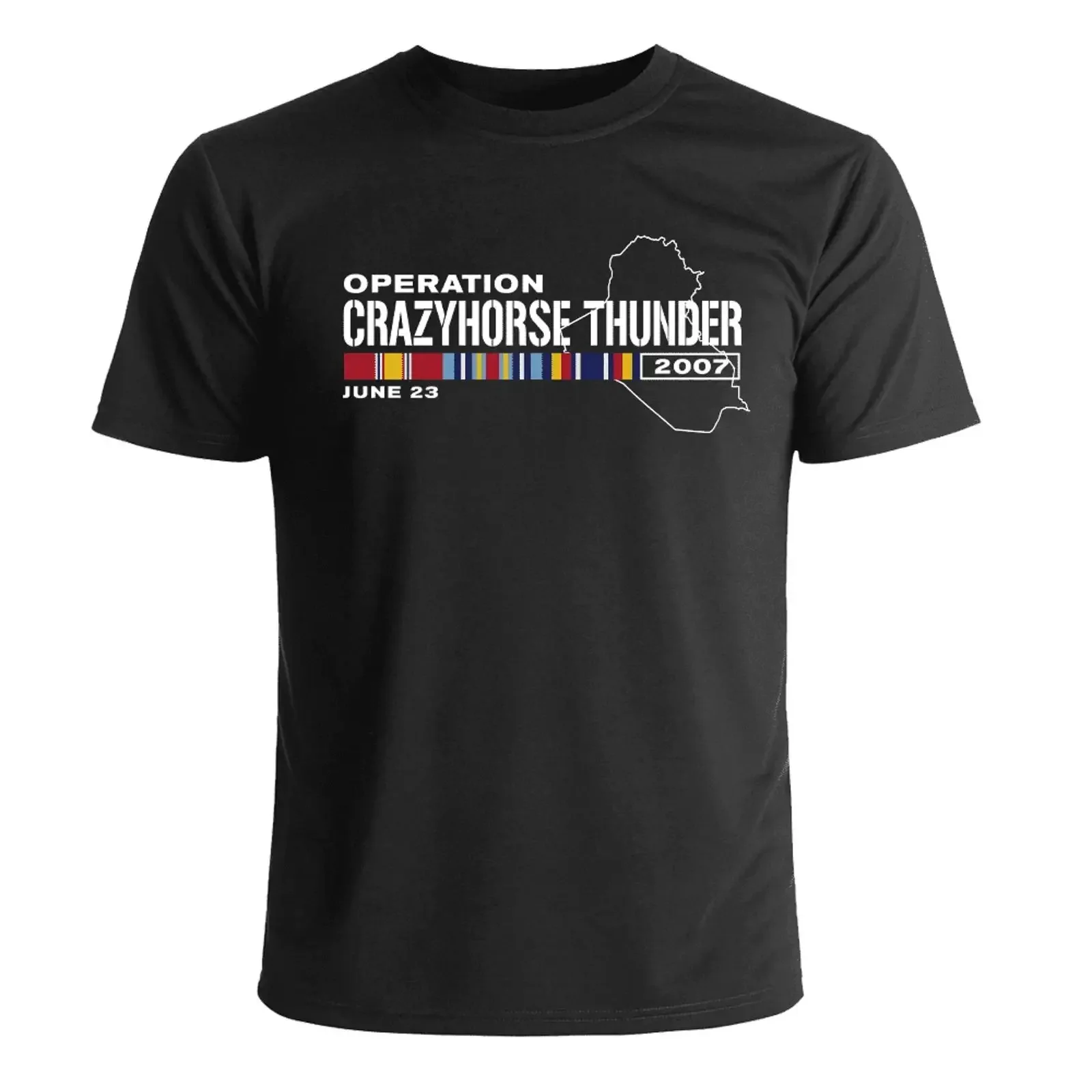 Operation Crazyhorse Thunder T Shirt vintage Washed Comfortable Versatile Breathable streetwear fashion Slightly Casual Unisex