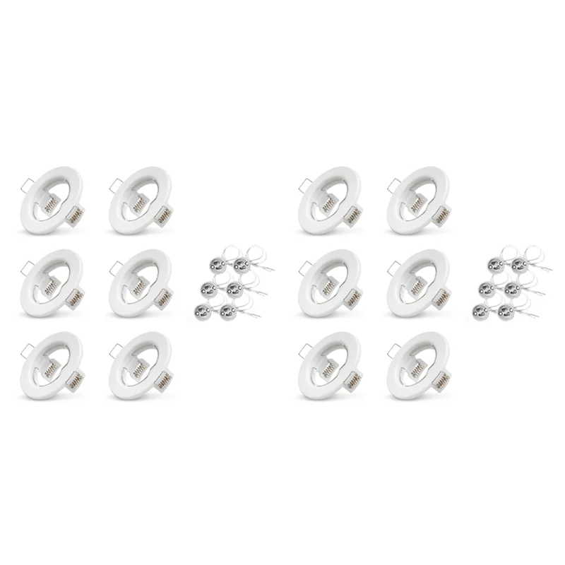 

-WSFS 12 шт. Рамка светильника вниз Встраиваемые светодиодные потолочные светильники Downlight GU10 MR16 Потолочные точечные светильники Светильник белый