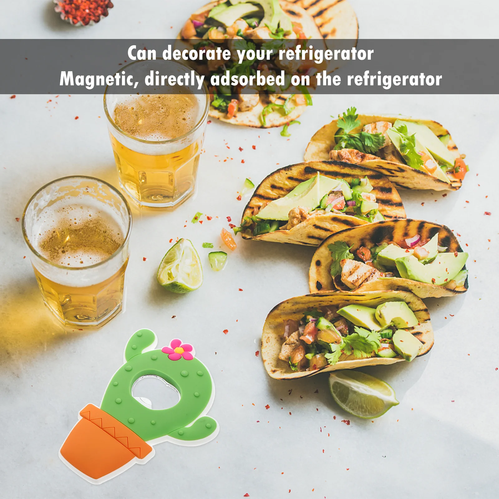 

2 шт. магнитная открывалка для бутылок кактуса, крутой дизайн, подходит для баров, игровой комнаты, отелей и активного отдыха, открывалка для бутылок