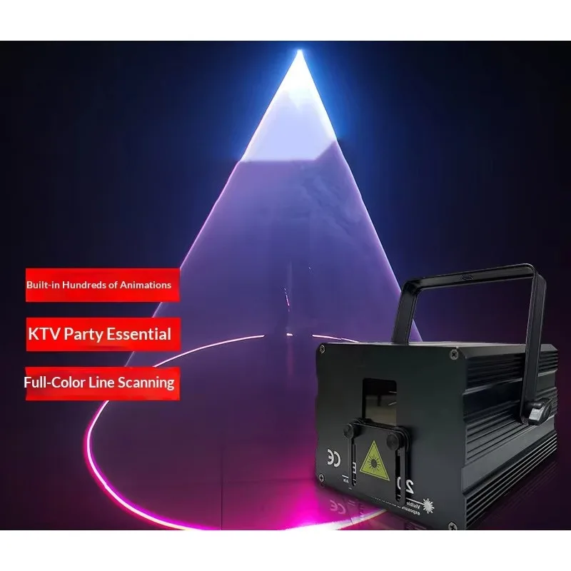 

Полноцветный лазерный светильник RGB с звуковым управлением и анимированными эффектами для KTV, домашних вечеринок, баров, дискотек, сценического освещения