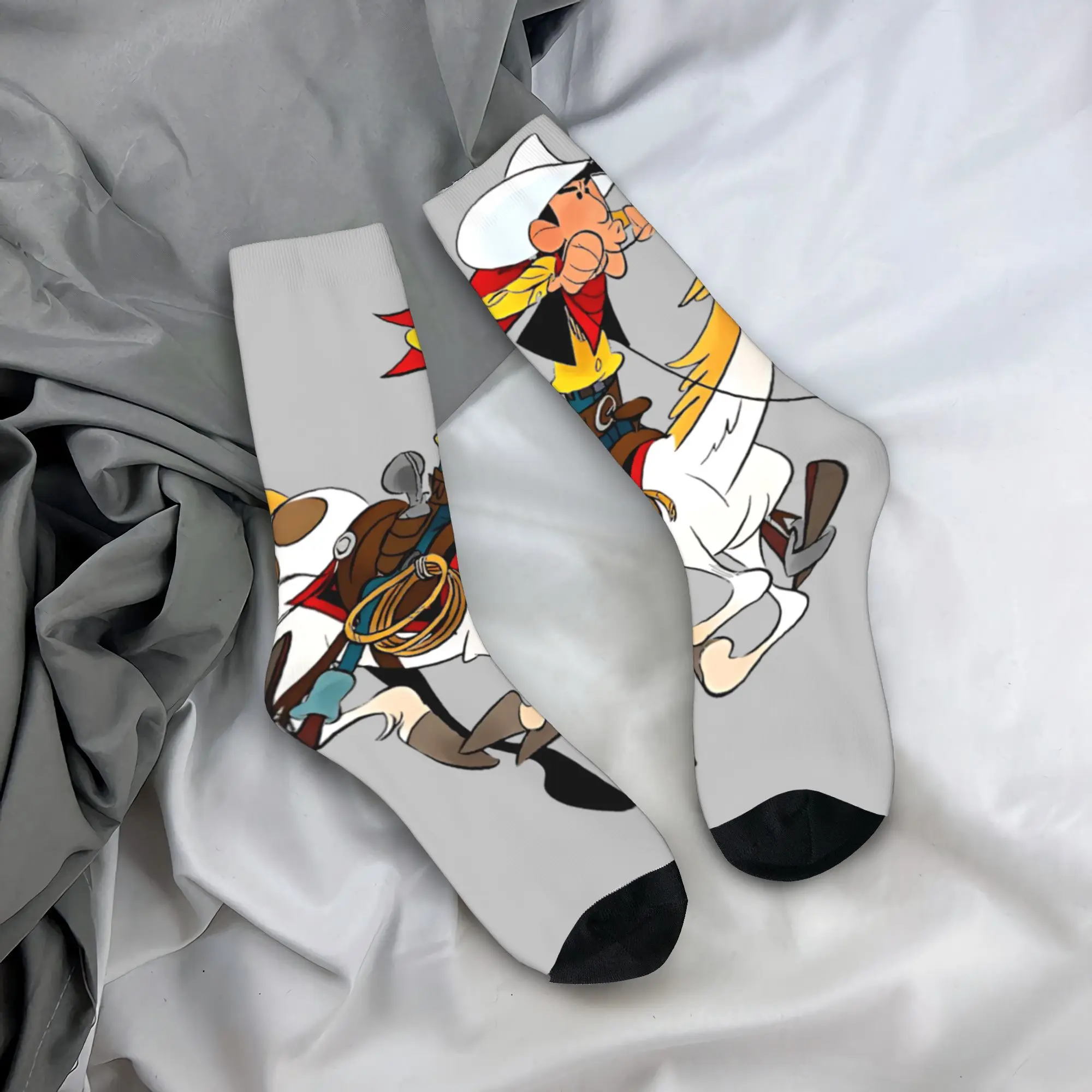 جوارب Lucky Luk للجنسين للرجال، جوارب كلاسيكية مريحة، جوارب شتوية لركوب الدراجات ومضادة للعرق، هدية