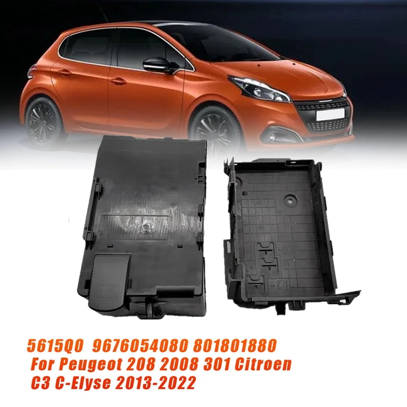 

1Pair 9801801880 5615Q0 Battery Slot Top Cover+Battery Lower Caps Parts For Peugeot 208 2008 301 Citroen C3 C-Elyse 2013-2022