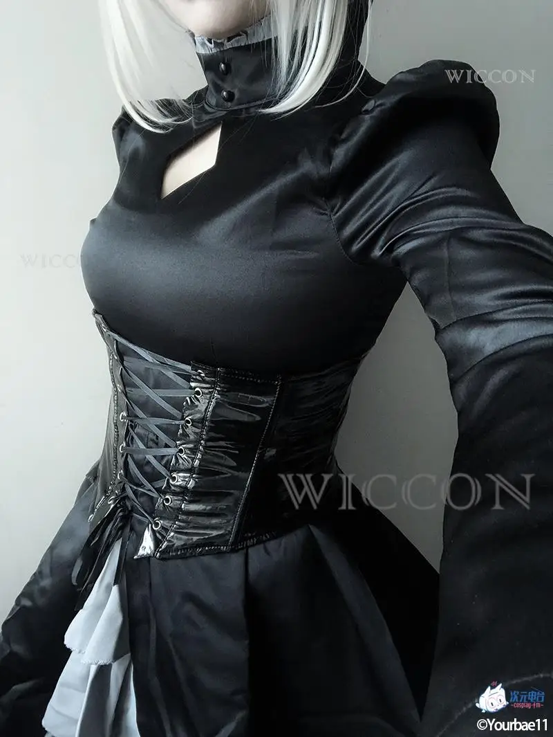 Anime Fate/hollow Ataraxia Cosplay Black Saber Gothic Dress Saber Cosplay Costume Halloween Uniform Women Carnival Party Outfits