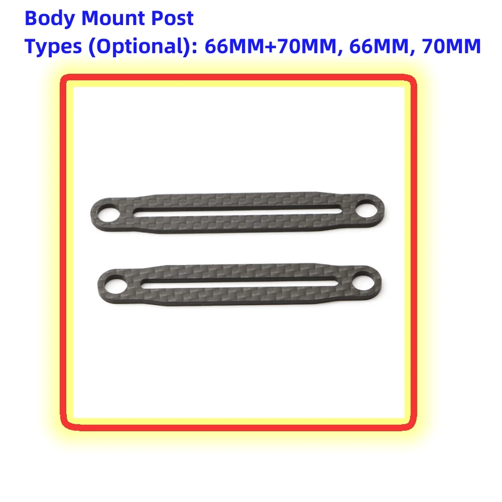 66MM 70MM Body Mount Post Carbon Fiber Shell Columns Reinforced Support LY78 for TAMIYA TT02 XV02 XV01 RC Car Accessories