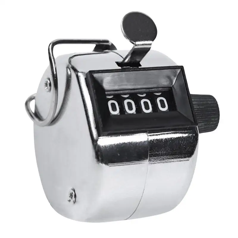 Tally Clicker Counter Metal Case Hand Tally Counter Manual People Counter from 0 to 9999 Number Counting 4 Digit Number Tool