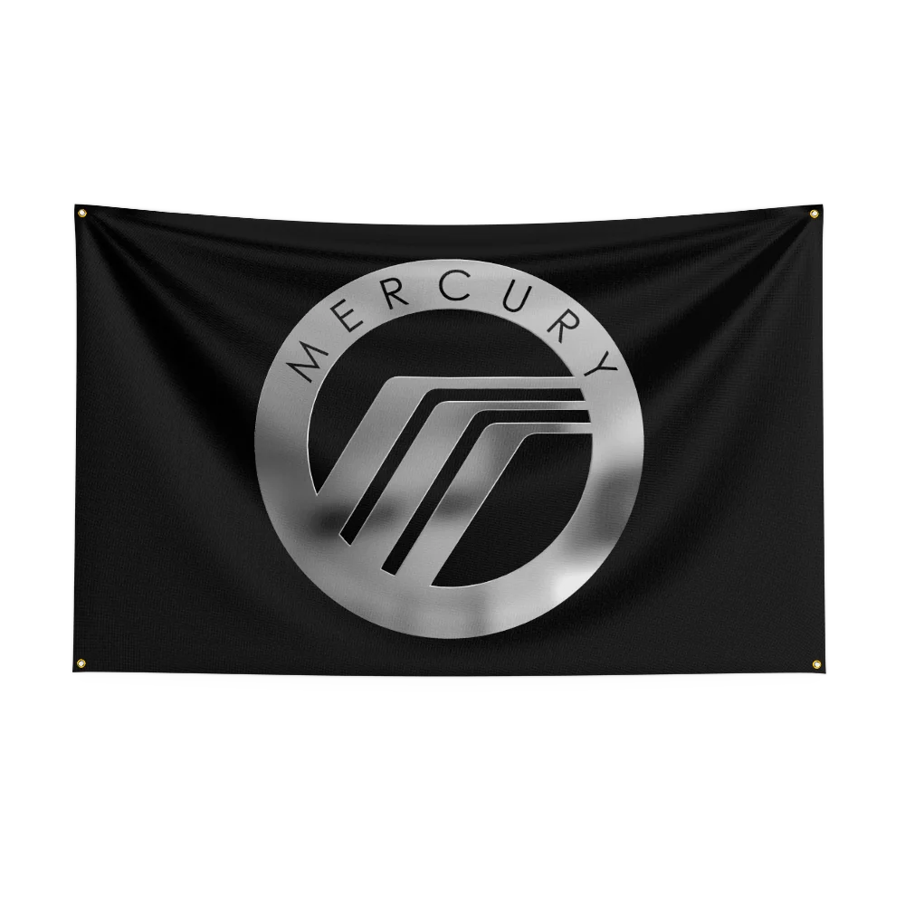 90x150cm Mercurys Racing Car Banner Flag Polyester Printed Garage or Outdoor Decoration Tapestry