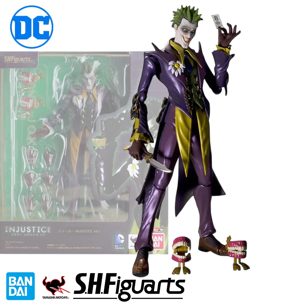 

Bandai подлинный DC The Joker S.H. Фигуртс несправедливость Джокер аниме экшн-Фигурки игрушки Коллекционная модель декоративные игрушки подарки