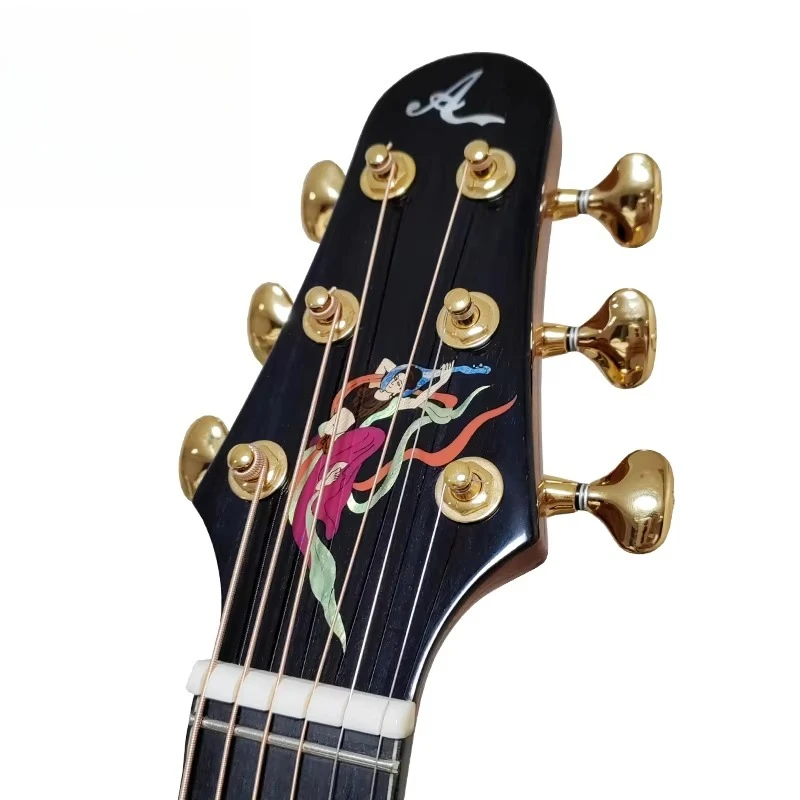 المهنية مستوى رئيسي اليدوية Nomex أعلى مزدوج الأرز أعلى جميع الصلبة الصوتية الغيتار أداة الموسيقى الشعبية