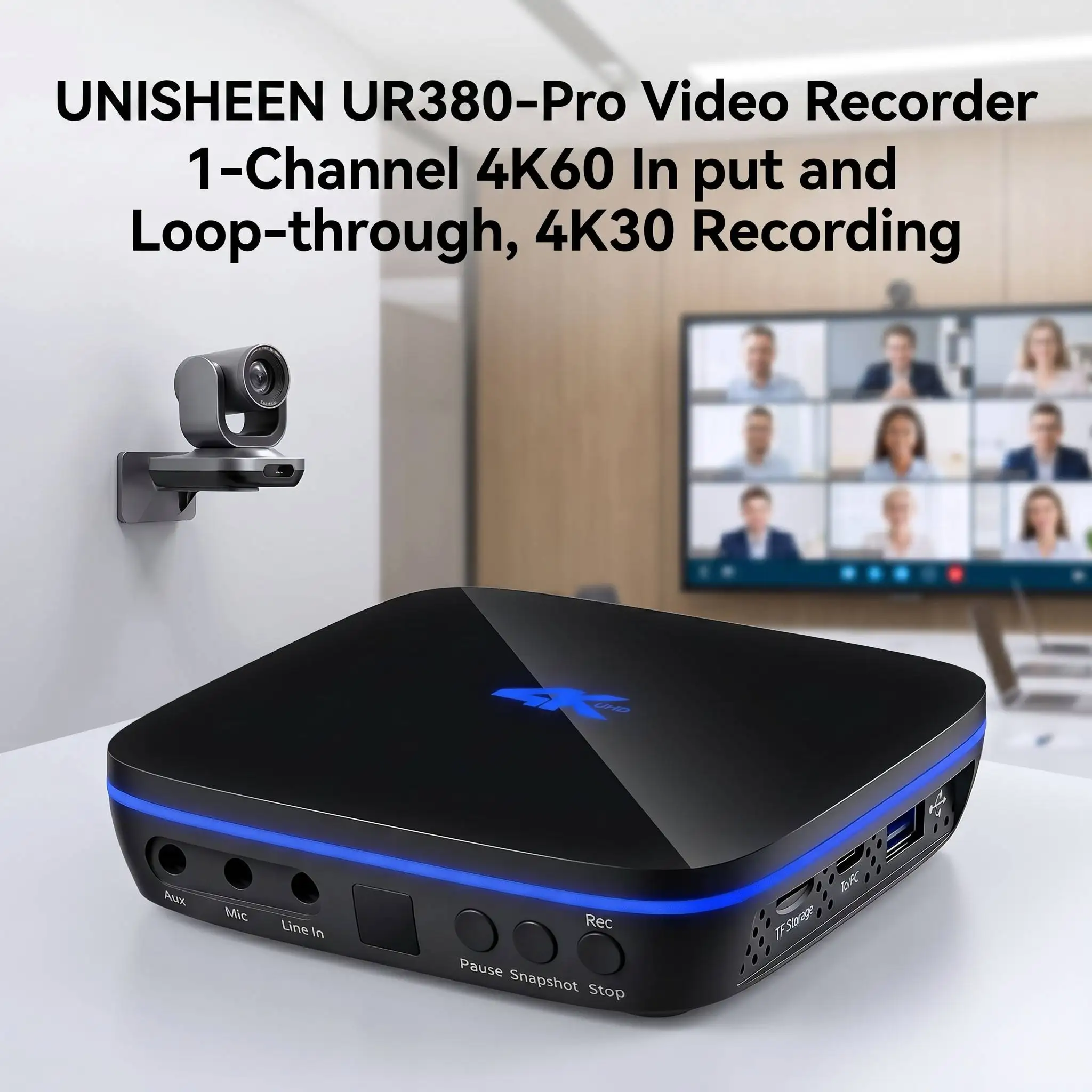 UNISHEEN 4K Capture Box Mini, Dispositivo de Grabación de Video, Cámara Independiente, Caja de Captura de Pantalla HDMI, OBS VMIX