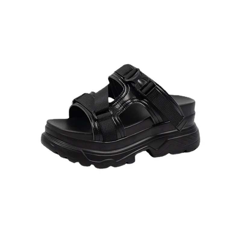 Fashion Buckle Wedges Sandals Women Outdoor Casual Chunky Platform Slippers Woman Non-Slip Thick Bottom Sandalias Mujer