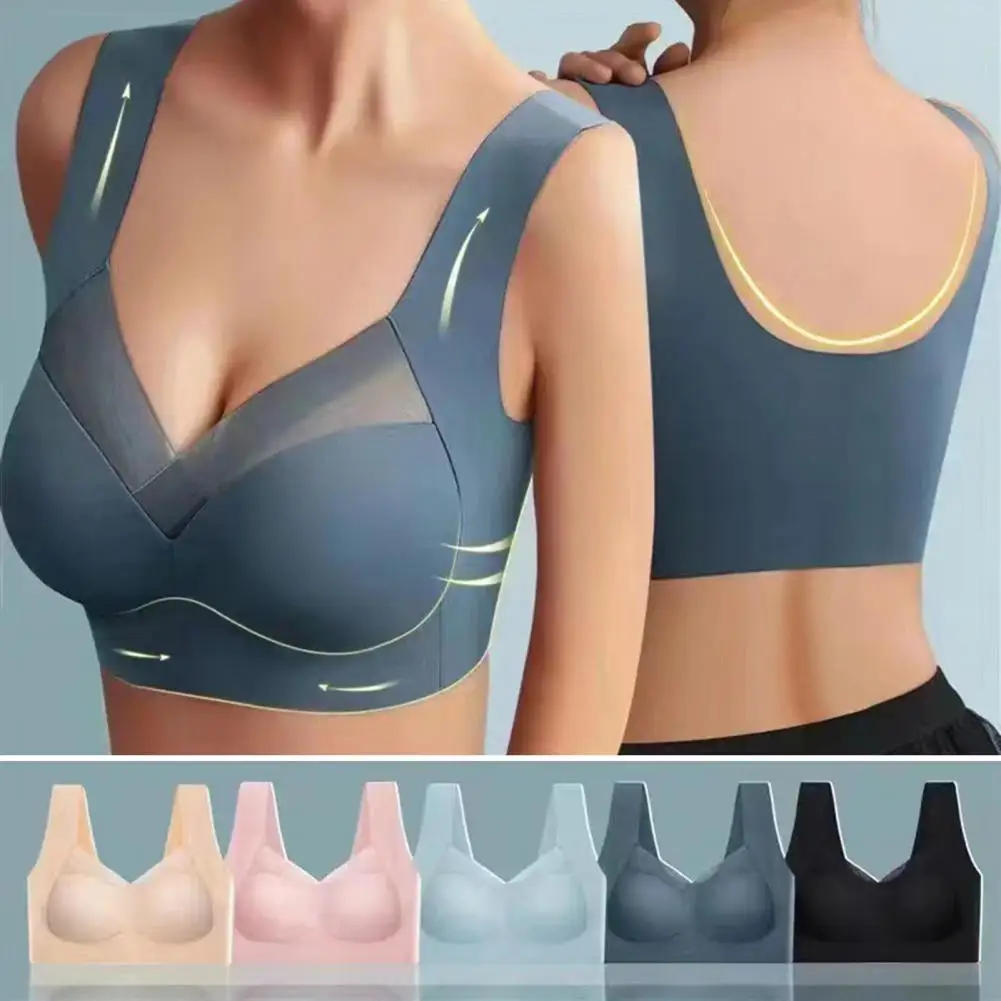2026 Bra Wireless Bra Wireless Push-up Bra Plus Size Full Coverage Support Natural Lift Sport with Elastic Straps for Everyday W