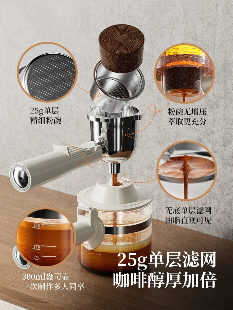 220 В sapoudrEA09 Полуавтоматическая кофемашина Компактная домашняя офисная эспрессо Americano Brewer AB