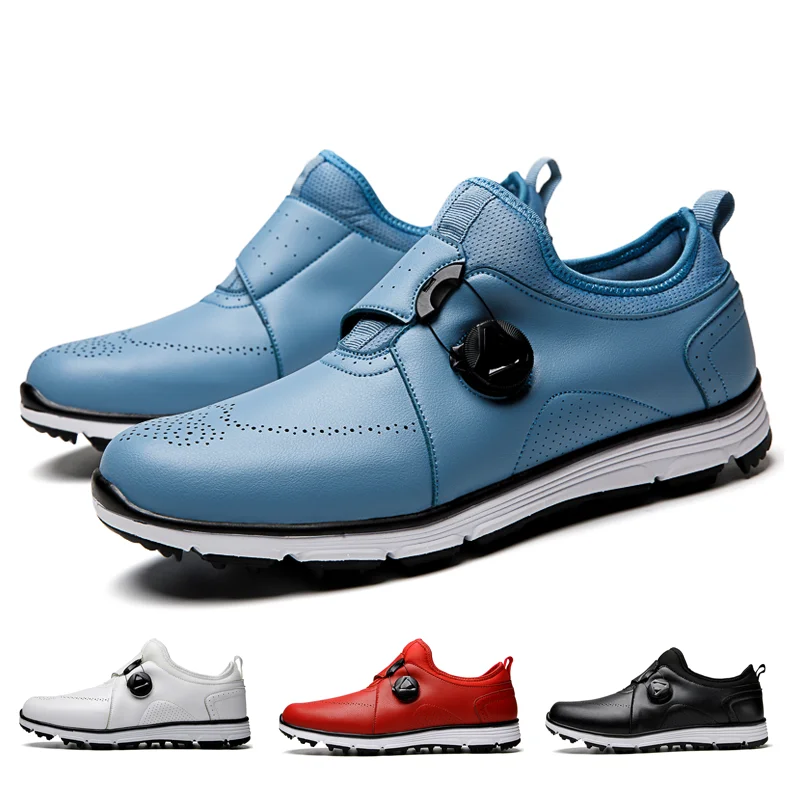 

Мужская модная обувь для гольфа, прогулочная обувь, водонепроницаемая кожаная спортивная обувь для гольфистов, нескользящие кожаные спортивные уличные кроссовки