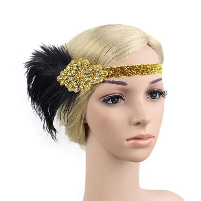 European and American vintage hair , feather headbands, ethnic clothing accessories, hairbands