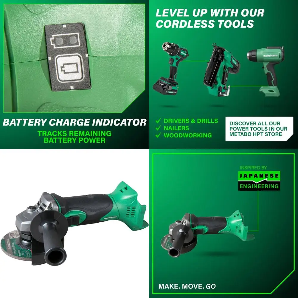 

Угловая шлифмашина 18V MultiVolt 4.5: Высокий крутящий момент, индикатор заряда аккумулятора, мягкая рукоятка, функции безопасности