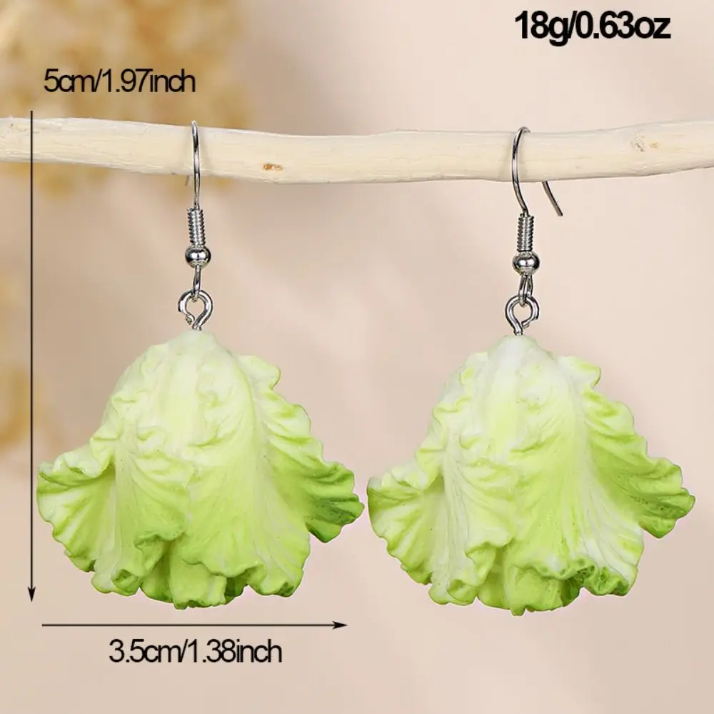 Bohemia Earrings Simulated Vegetable Dangle Earring Lettuce, Korean Style Cute Earrings Onion Broccoli Mushroom Earrings Summer