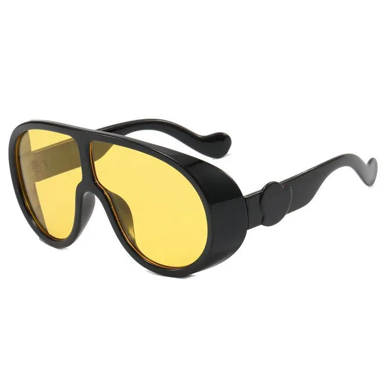 Luxury Brand Newest Design Big Frame Oversized Sunglasses Women One-piece Large Sun Glasses Men Trendy Mirror Goggle Shades