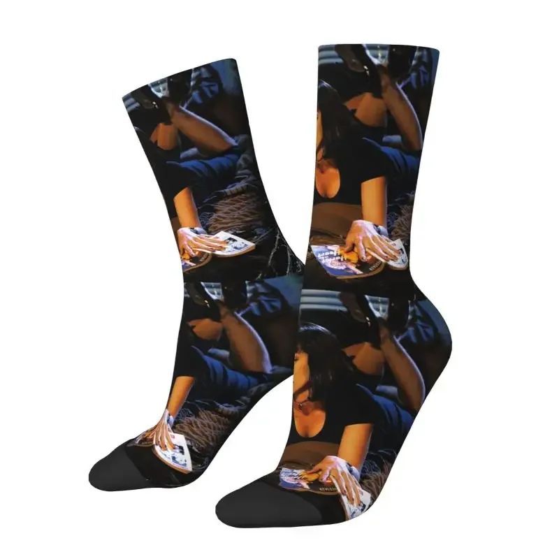 Pulp fiction masculino Mia Wallace Crazy Crew Socks, meias unissex, Quentin Tarantino, filme, primavera, verão, outono, inverno