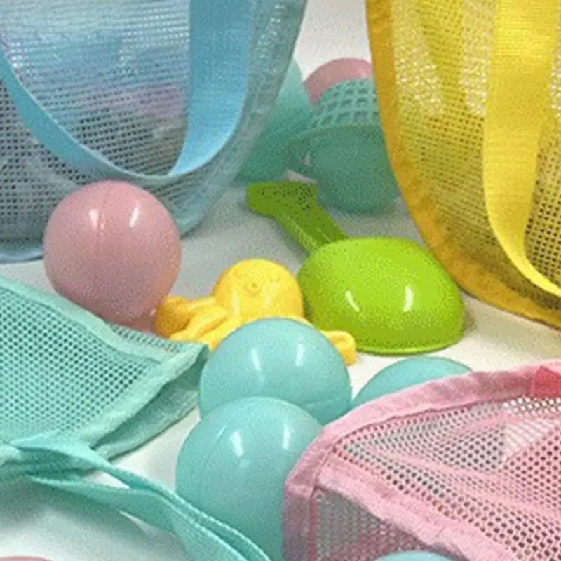  Beach Storage Bag Swimming Pool Bag Beach Toy Bag Sand Toy Bag Shell Collecting Bag For Toy Towels And Shells
